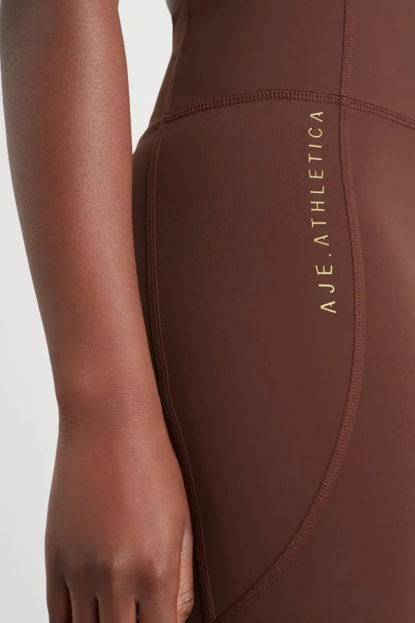 High Rise Perforated Hem Full Length Legging 227