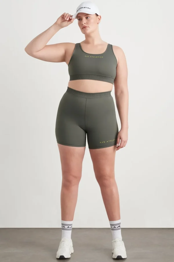 High Rise Pintuck Mid Length Bike Shorts 625