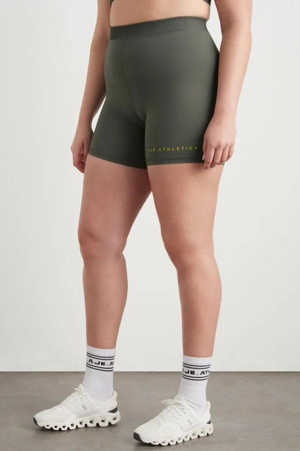 High Rise Pintuck Mid Length Bike Shorts 625