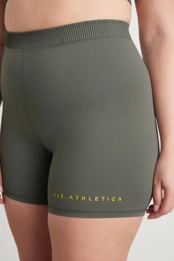 High Rise Pintuck Mid Length Bike Shorts 625