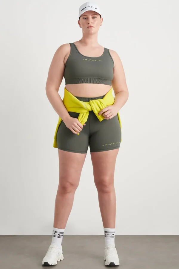 High Rise Pintuck Mid Length Bike Shorts 625