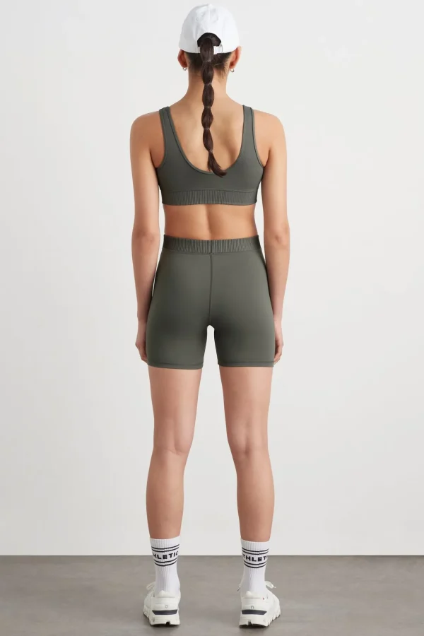 High Rise Pintuck Mid Length Bike Shorts 625
