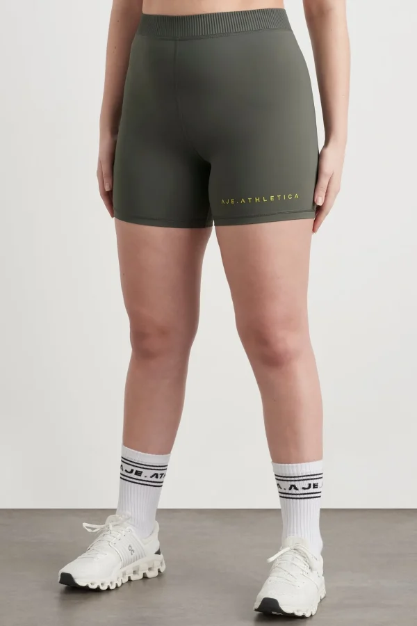 High Rise Pintuck Mid Length Bike Shorts 625