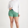 High Rise Striped Knit Bike Shorts 625