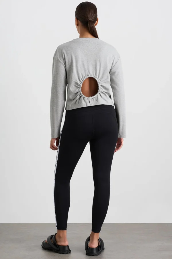Keyhole Drawstring Long Sleeve Tee 149