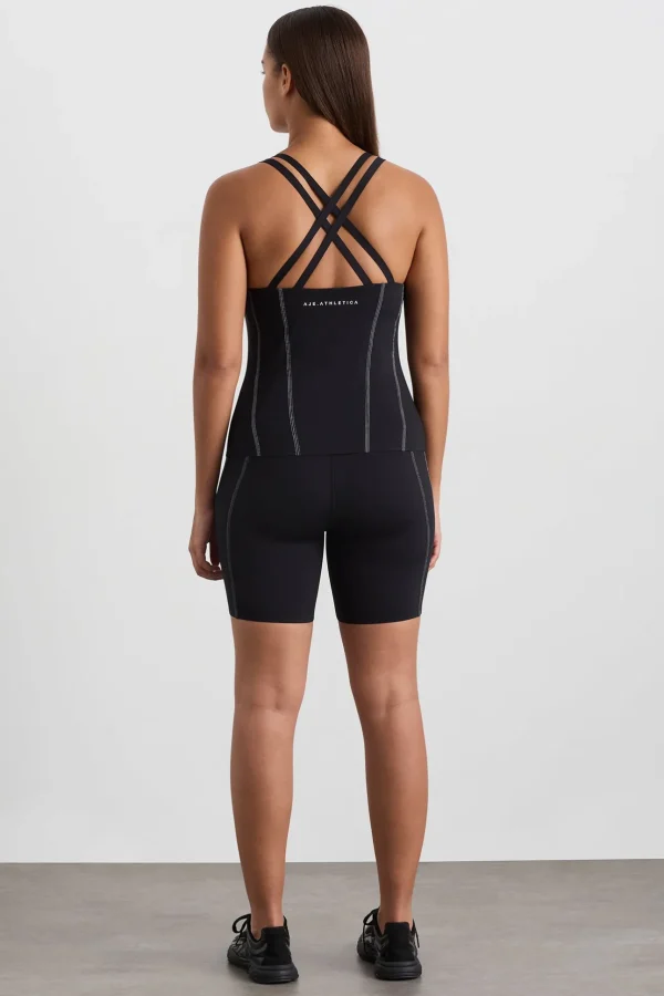Long Line Top Stitch Tank 123