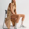 Longline Belted Vest 703