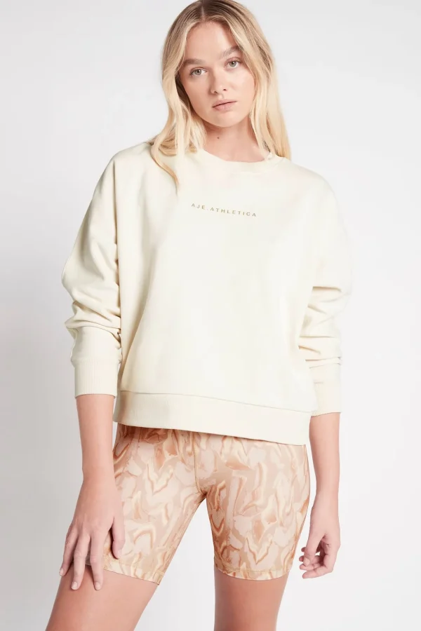 Metallic Signature Logo Crew Jumper 401