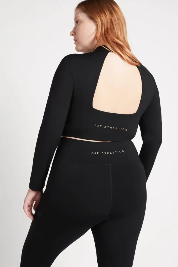 Open Back Long Sleeve Crop Top 315