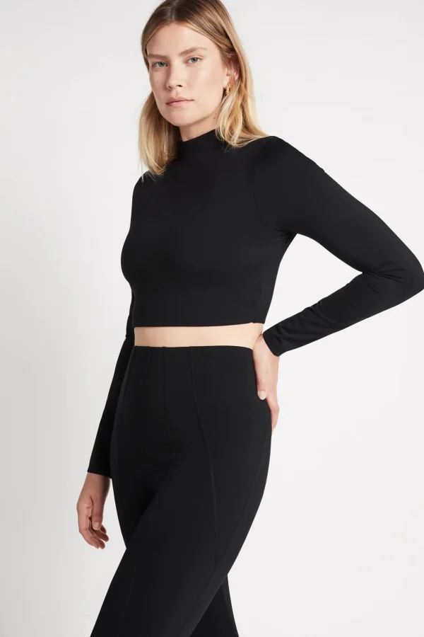 Open Back Long Sleeve Crop Top 315