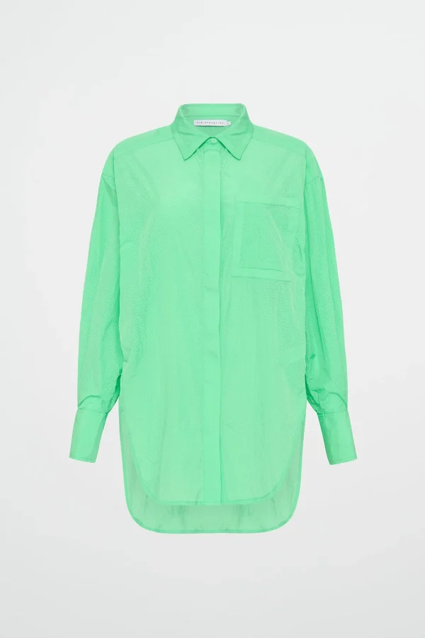 Perforated Longline Shirt 406