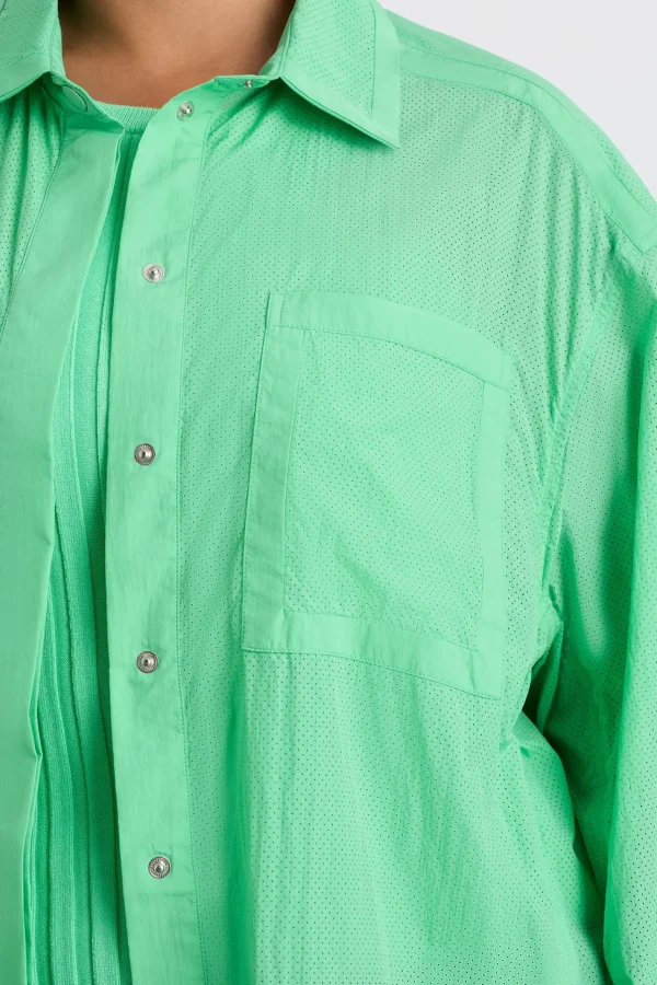 Perforated Longline Shirt 406