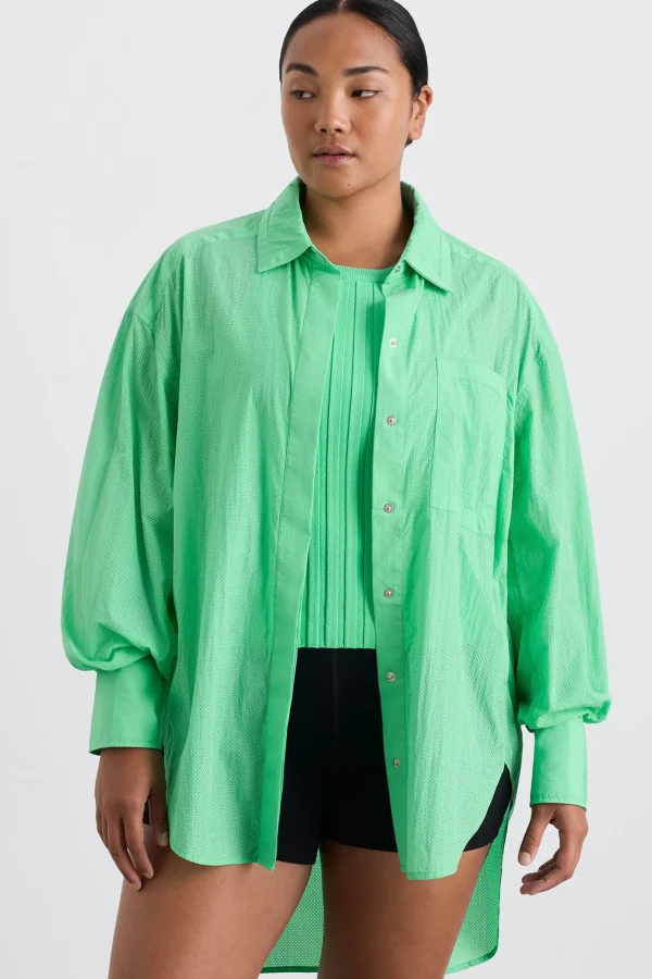 Perforated Longline Shirt 406