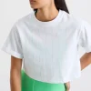 Pinstripe Crop Tee 105