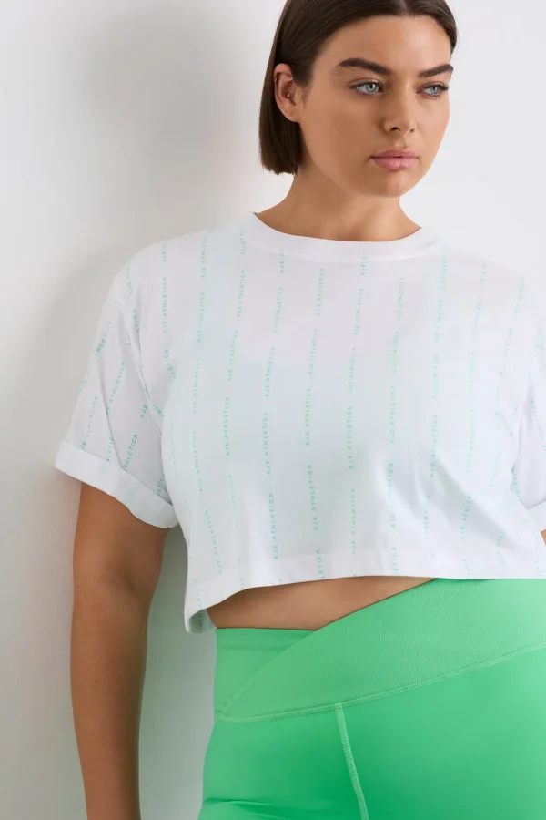 Pinstripe Crop Tee 105