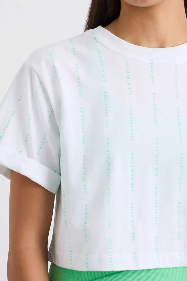 Pinstripe Crop Tee 105