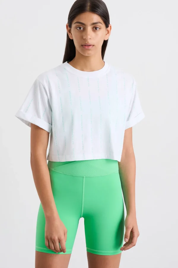 Pinstripe Crop Tee 105