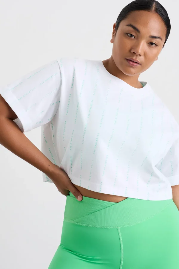 Pinstripe Crop Tee 105