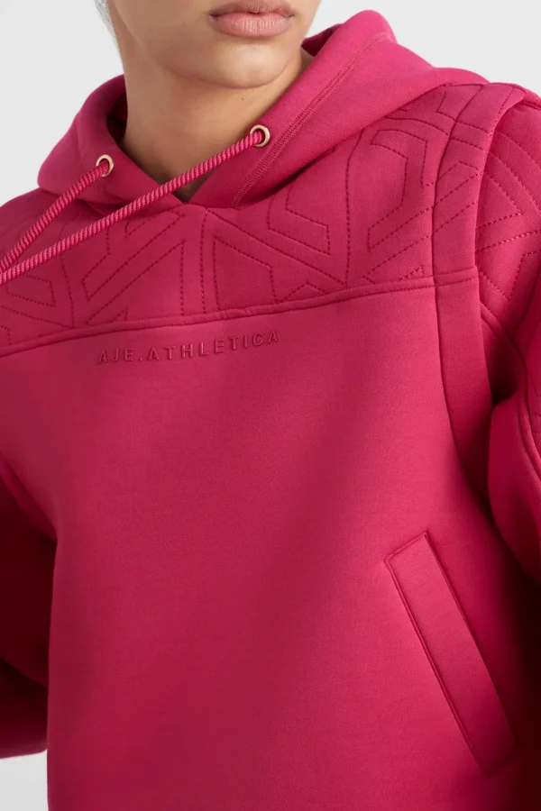 Quilted Logo Scuba Hoodie 418