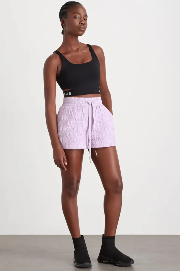Quilted Logo Spray Shorts 623
