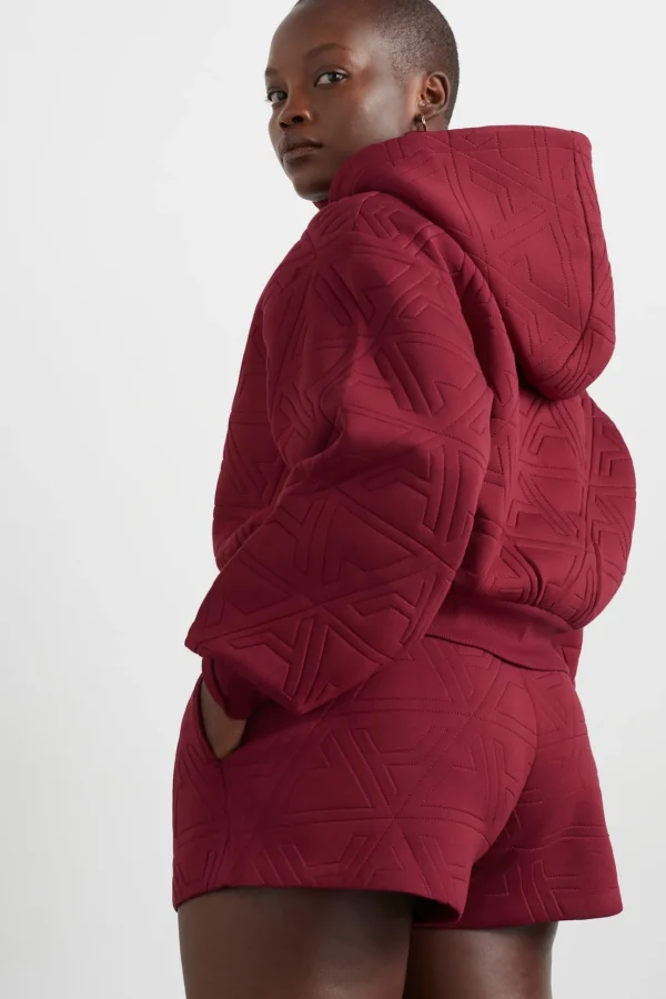 Quilted Scuba Hoodie 729