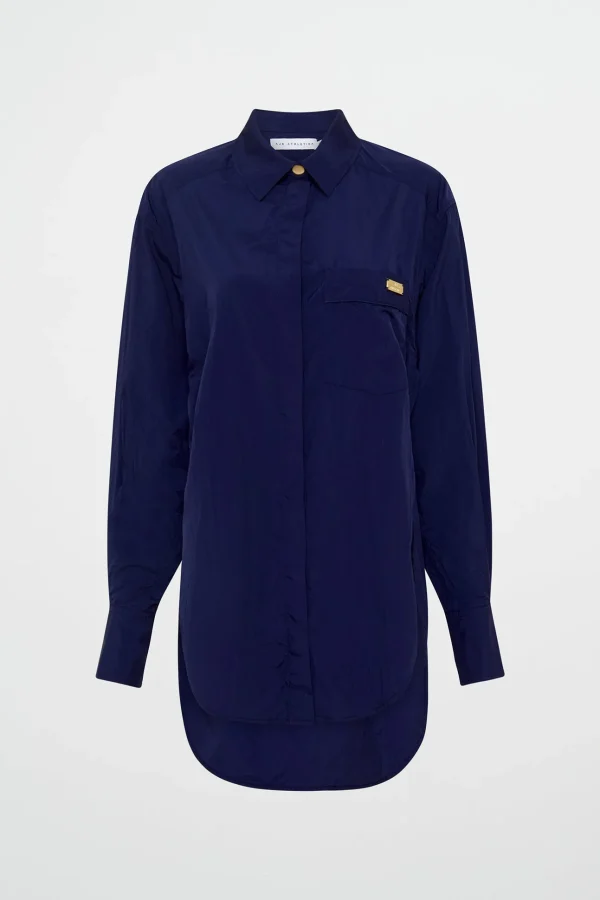 Side Split Windbreaker Shirt 406