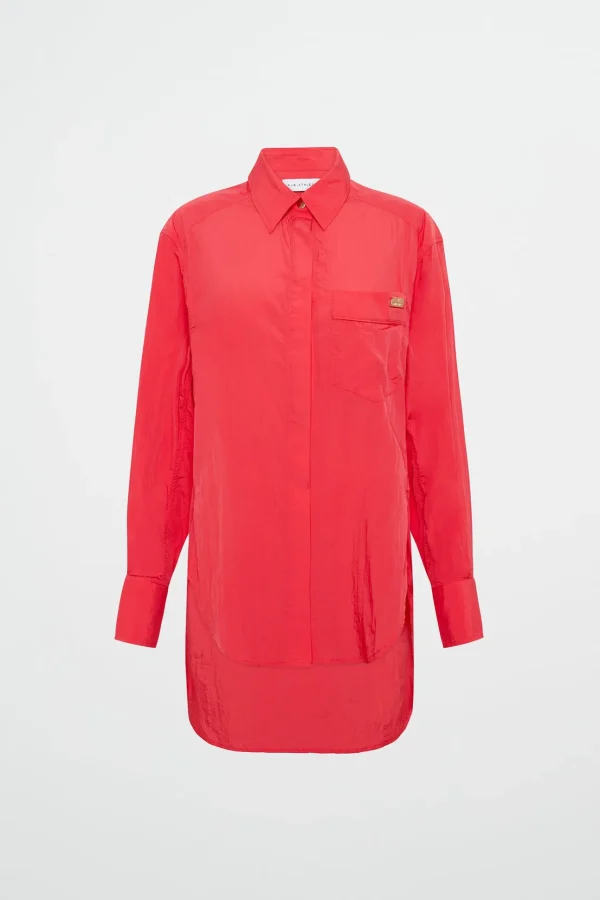 Side Split Windbreaker Shirt 406