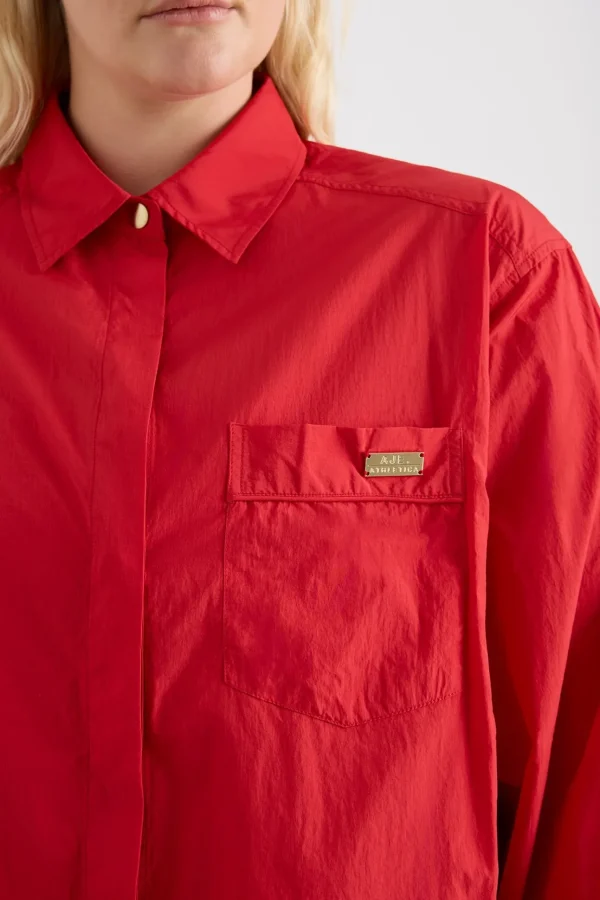 Side Split Windbreaker Shirt 406