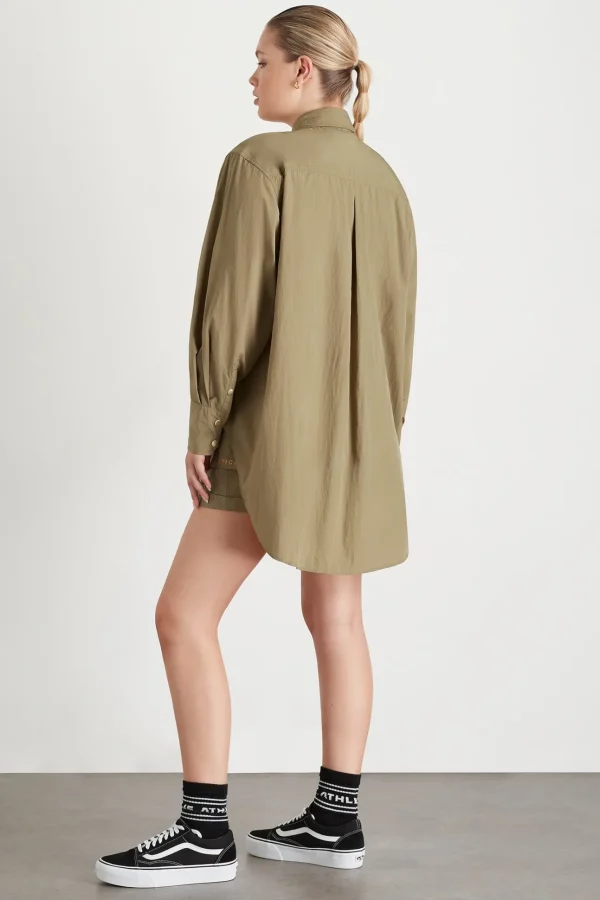 Side Split Windbreaker Shirt 406