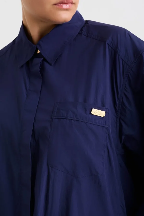 Side Split Windbreaker Shirt 406