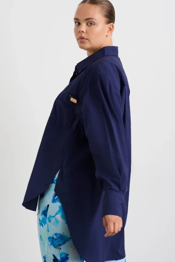 Side Split Windbreaker Shirt 406