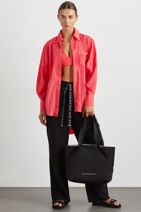 Side Split Windbreaker Shirt 406