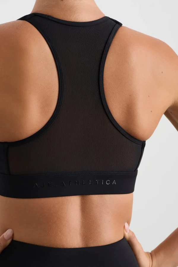 Spliced Mesh Sports Bra 370