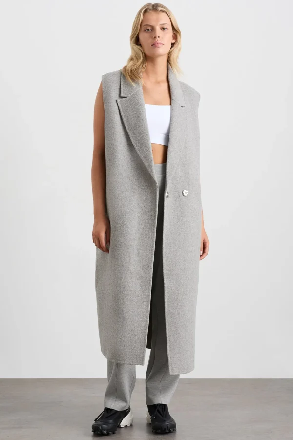Split Back Sleeveless Coat 760