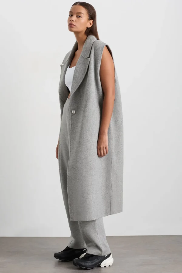Split Back Sleeveless Coat 760