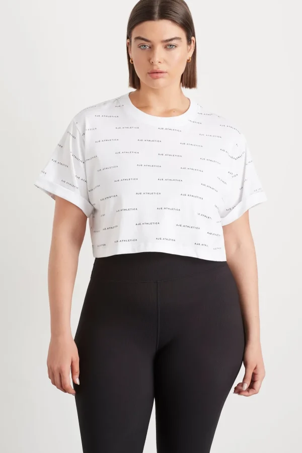Spotty Logo Crop T-Shirt 105