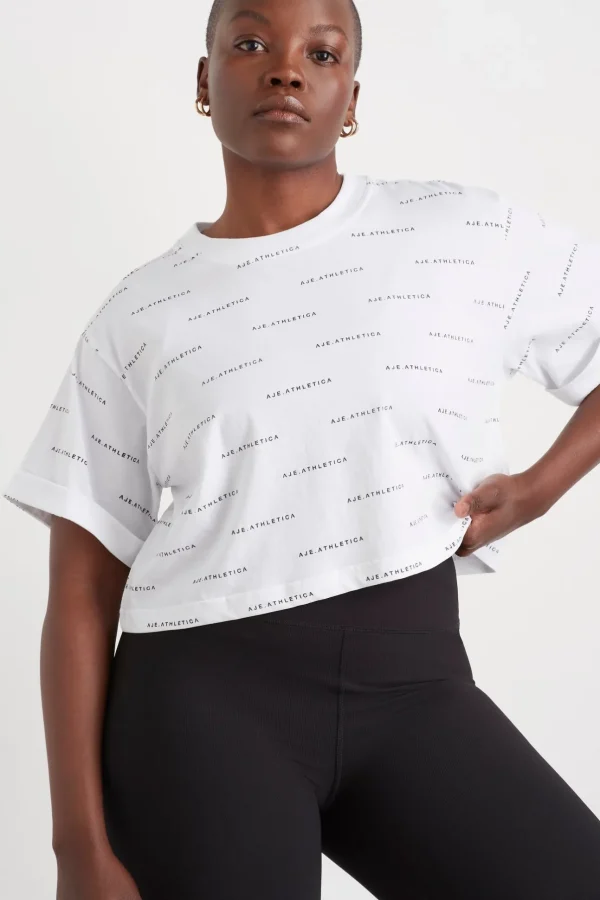 Spotty Logo Crop T-Shirt 105