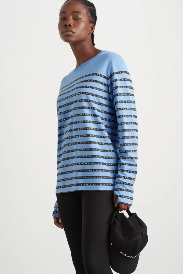 Stripe Logo Long Sleeve T-Shirt 127