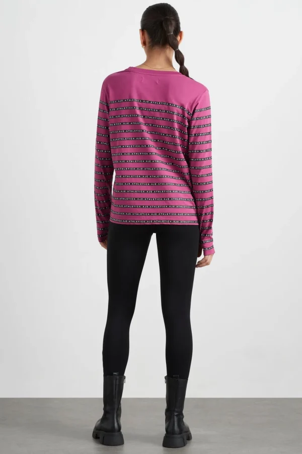 Stripe Logo Long Sleeve T-Shirt 127