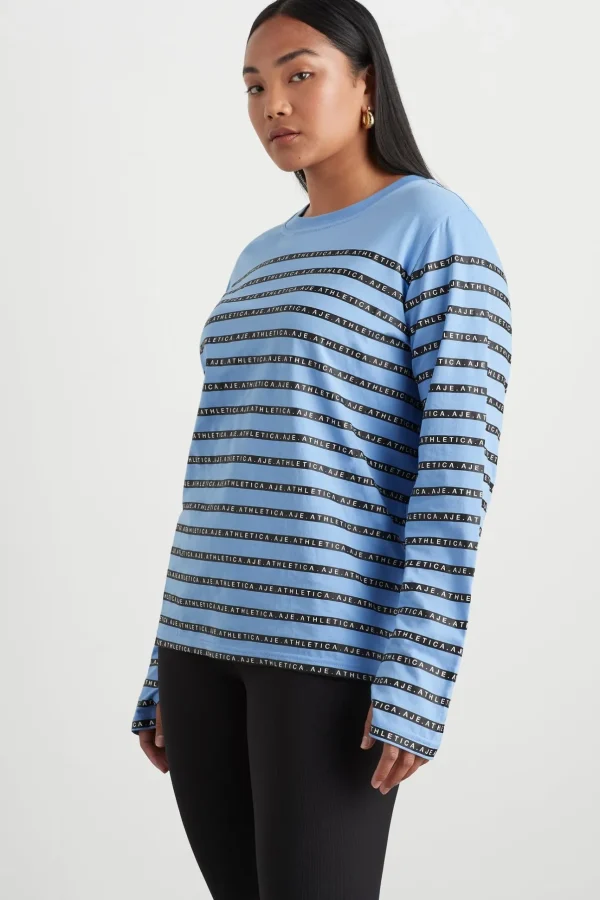 Stripe Logo Long Sleeve T-Shirt 127