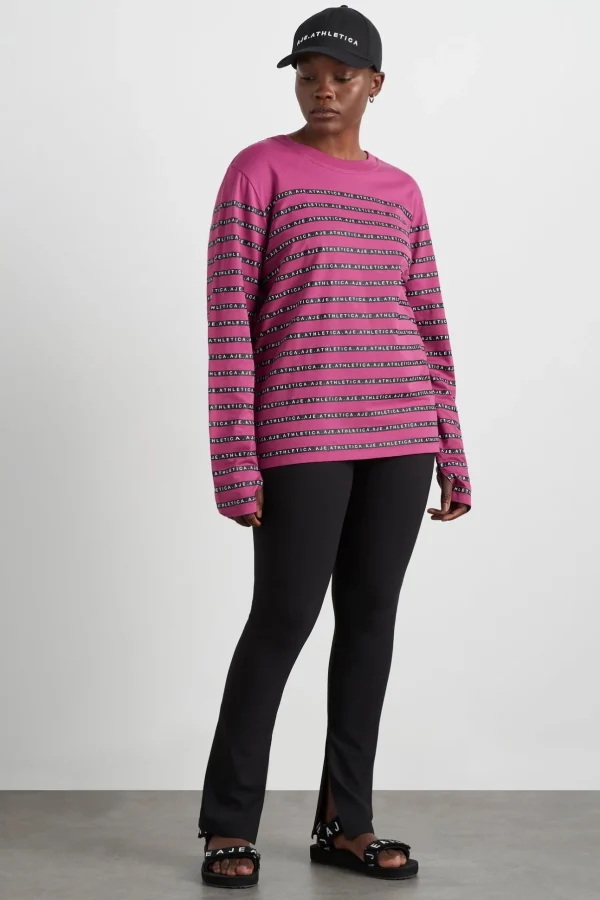 Stripe Logo Long Sleeve T-Shirt 127
