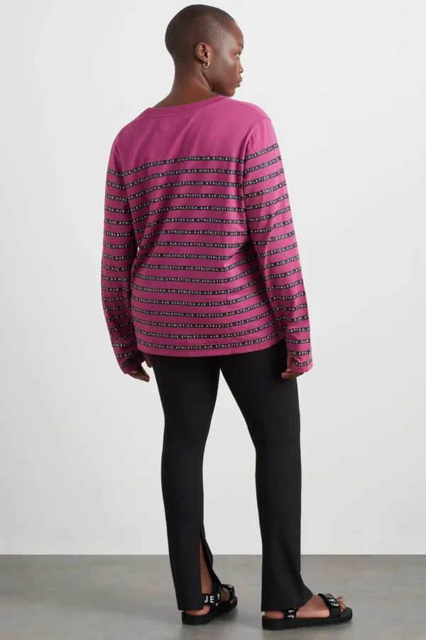 Stripe Logo Long Sleeve T-Shirt 127