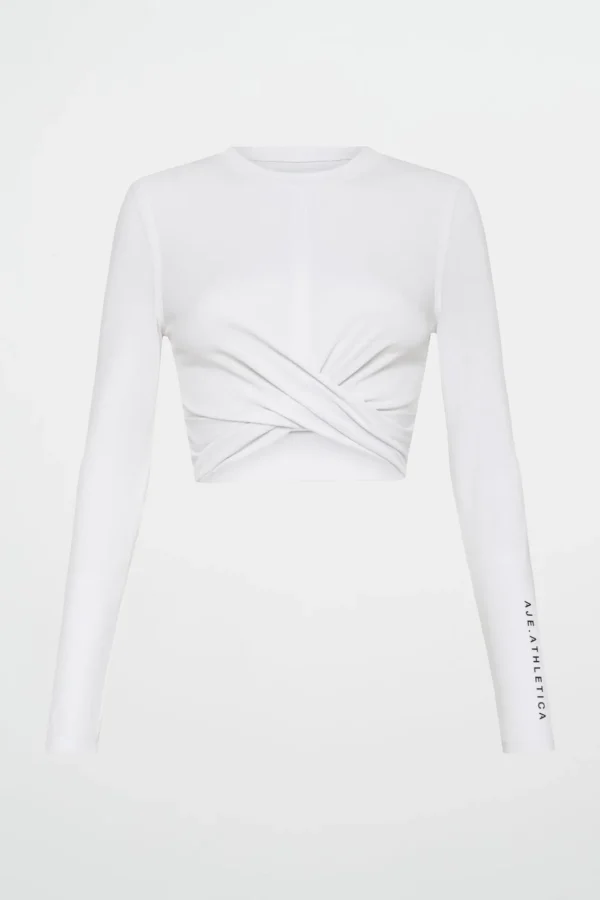 Twist Front Long Sleeve Crop Top 328