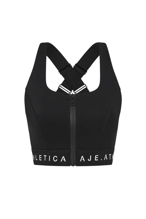 Zip Front Logotape Sports Bra 319
