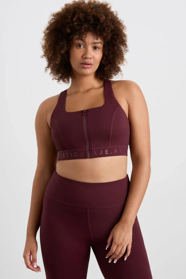Zip Front Logotape Sports Bra 319