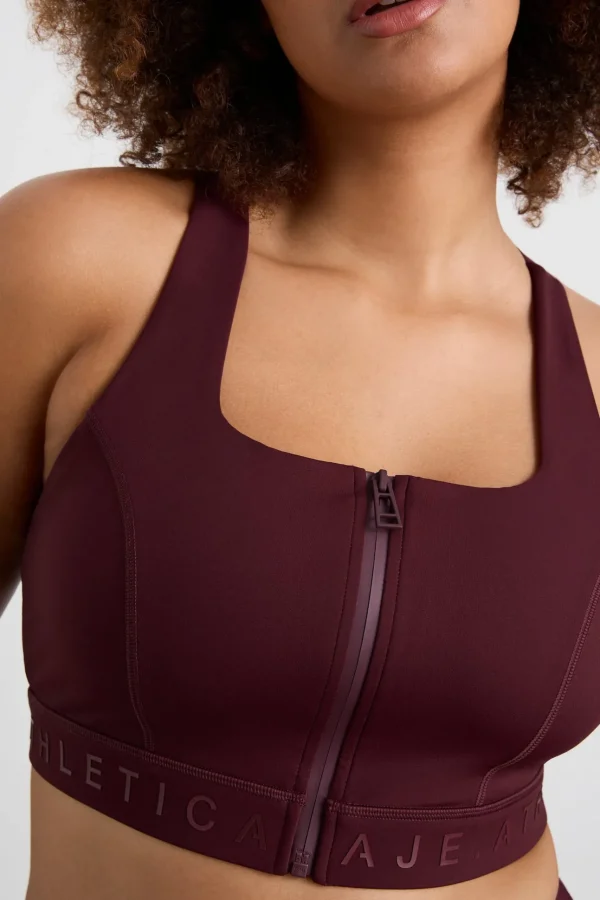 Zip Front Logotape Sports Bra 319