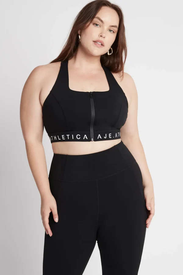 Zip Front Logotape Sports Bra 319