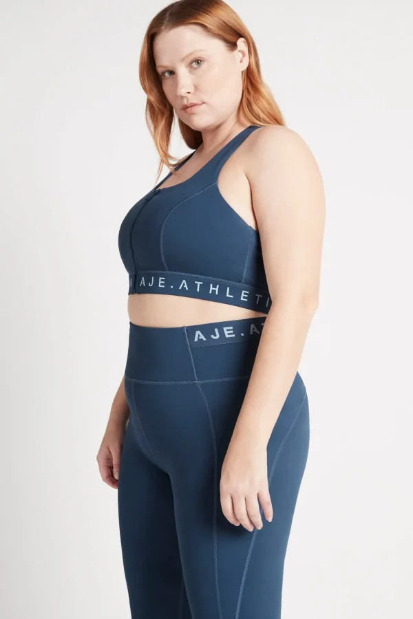 Zip Front Logotape Sports Bra 319
