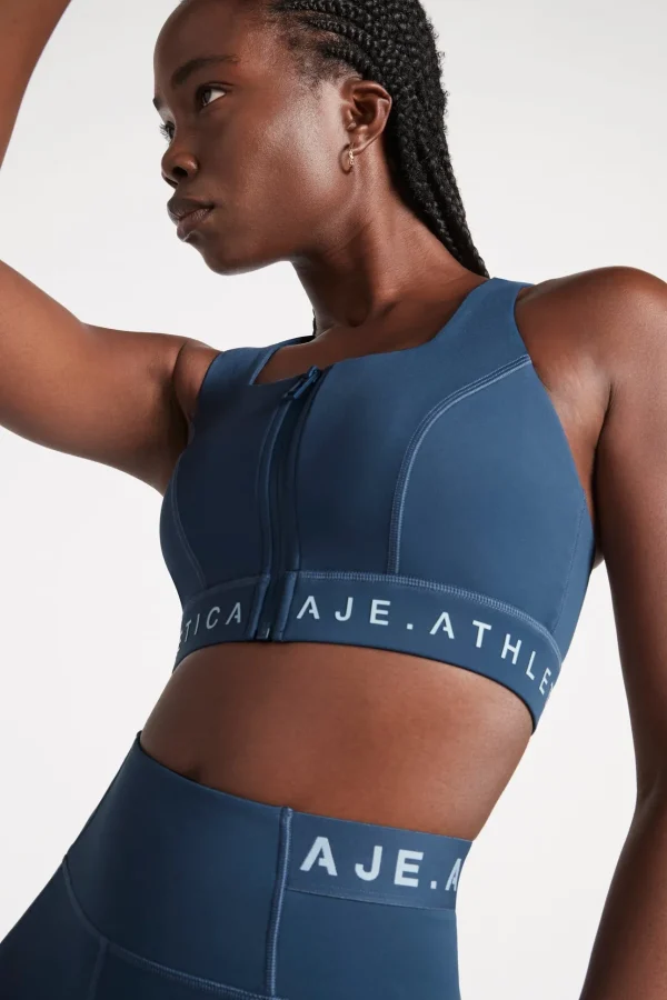 Zip Front Logotape Sports Bra 319