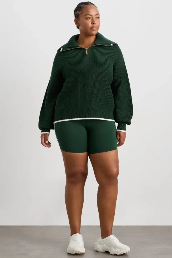 1/4 Zip Ribbed Knit Jumper 431